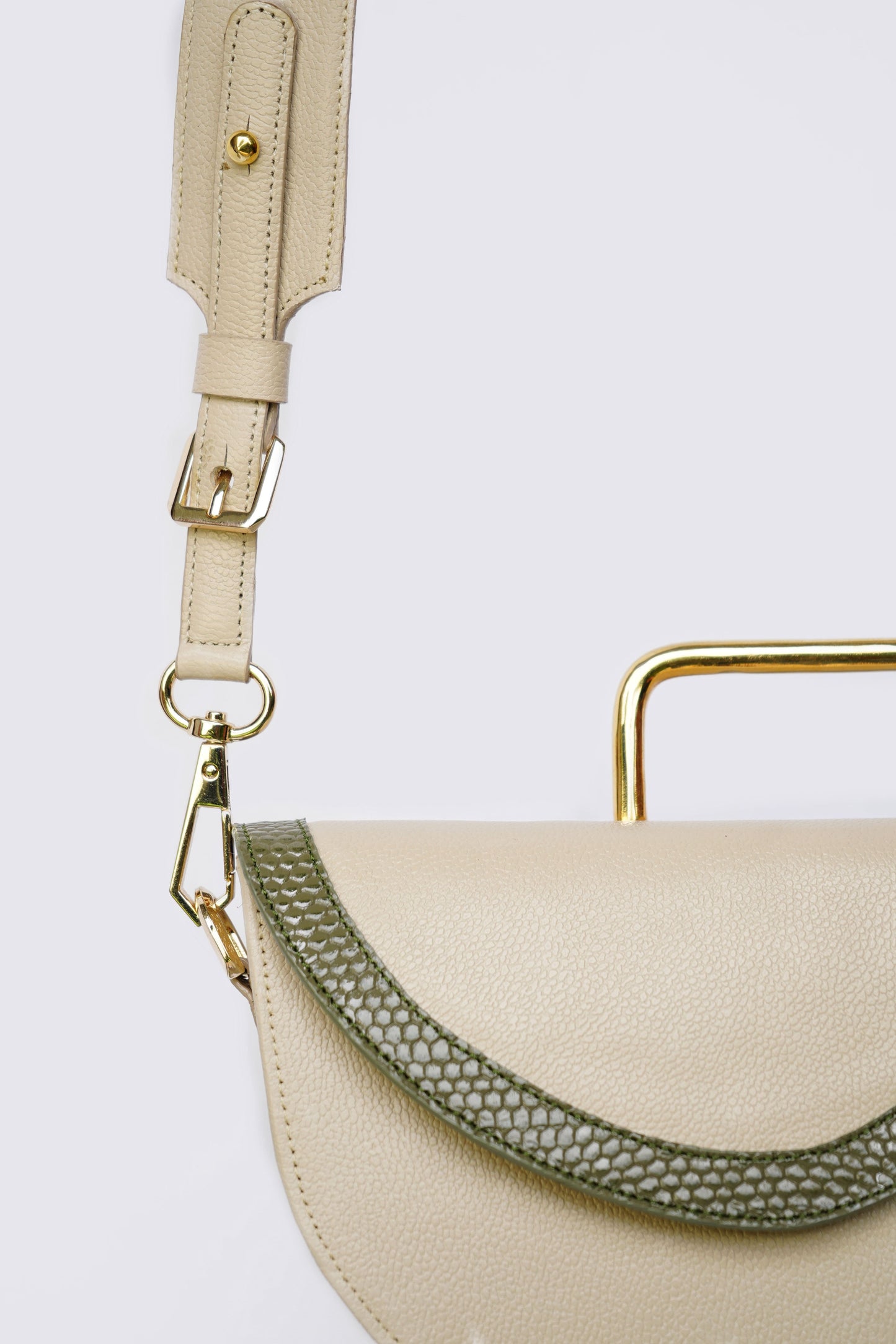 Bolso Thalassa Beige/Verde Olivo